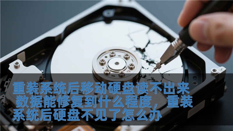 重裝系統后移動硬盤讀不出來 數據能修復到什么程度，重裝系統后硬盤不見了怎么辦